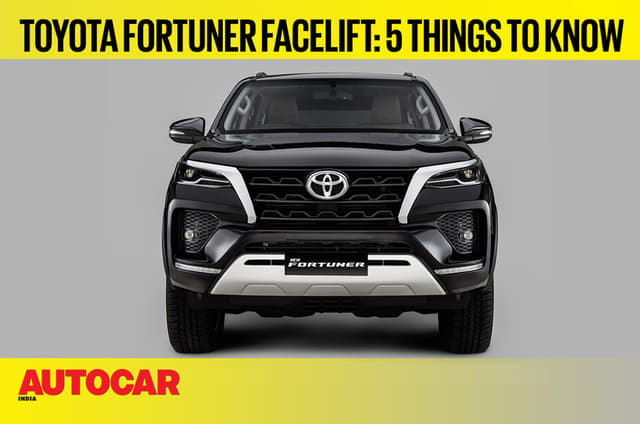 Toyota Fortuner facelift first look video