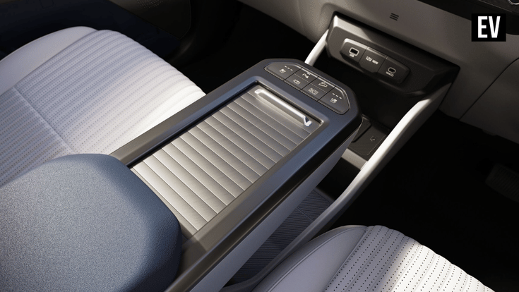 kia carens clavis ev centre console