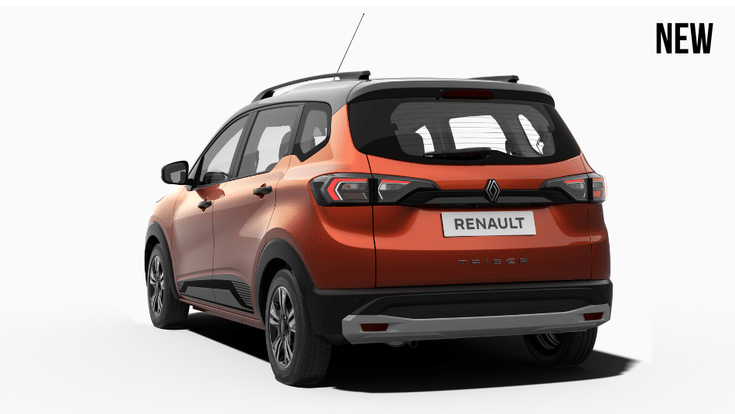 renault triber facelift rear three quarter