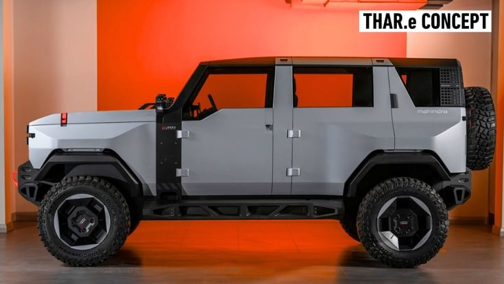 Mahindra Thar.e side profile
