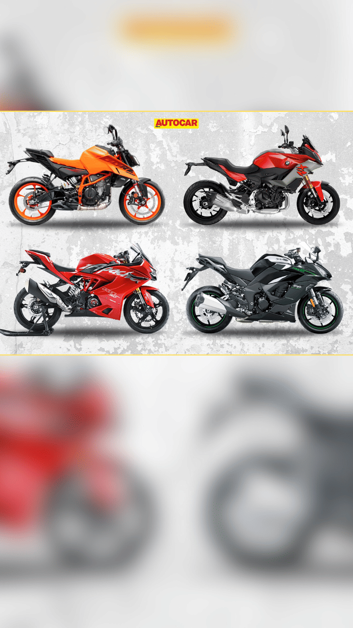 KTM 390 Duke, KTM 390 Adventure, TVS Apache RR 310, TVS Apache RTR 310, and Triumph Tiger 900