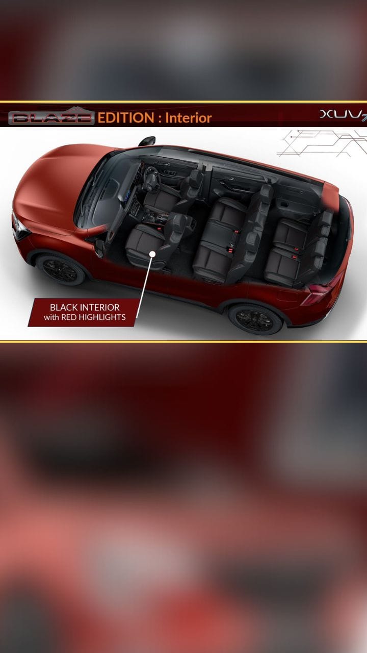 Mahindra XUV700 Blaze Edition interior