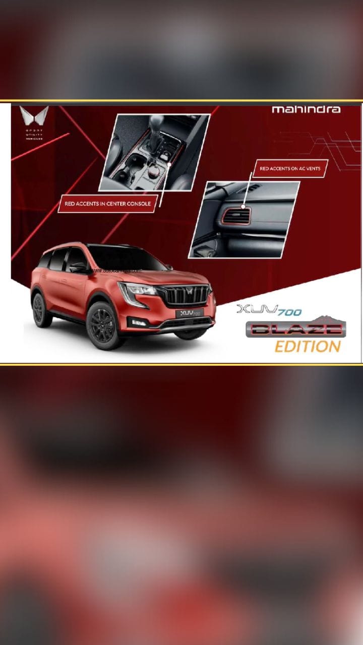 Mahindra XUV700 Blaze Edition features